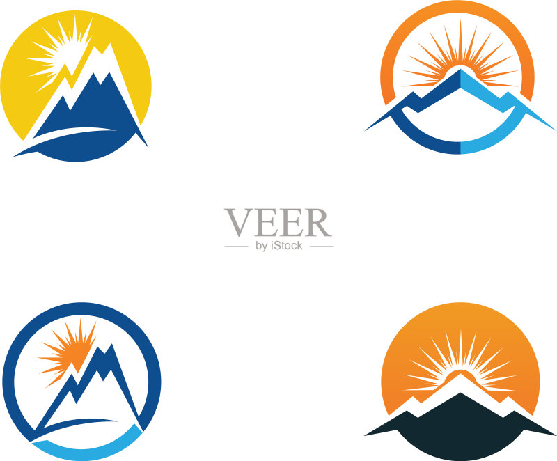 山地自然景观Logo和符号图标图标素材