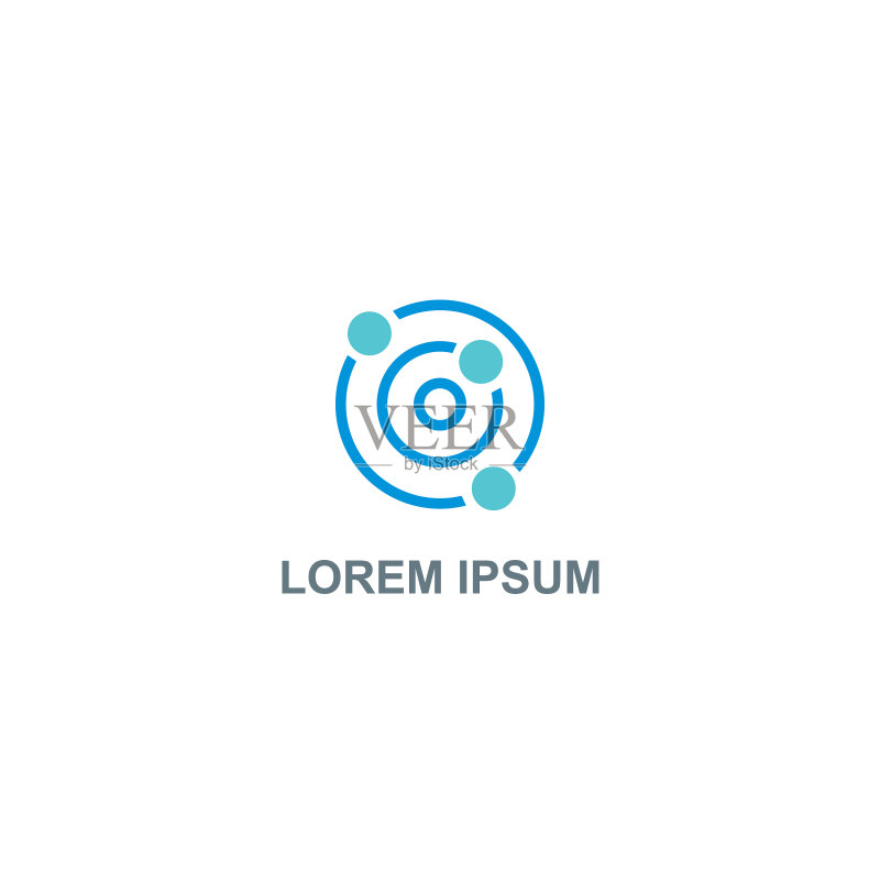 圆形轨道科技Logo图标素材