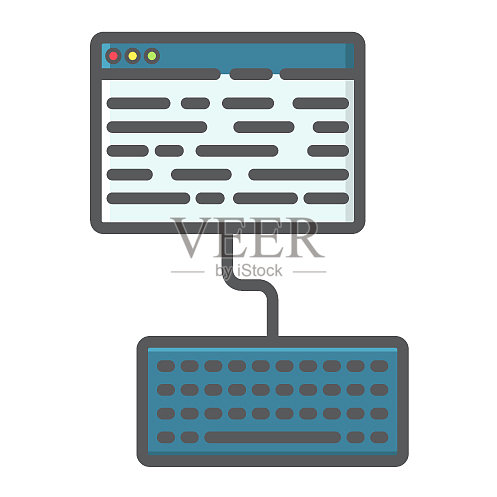 文案填充轮廓图标SEO开发图标素材