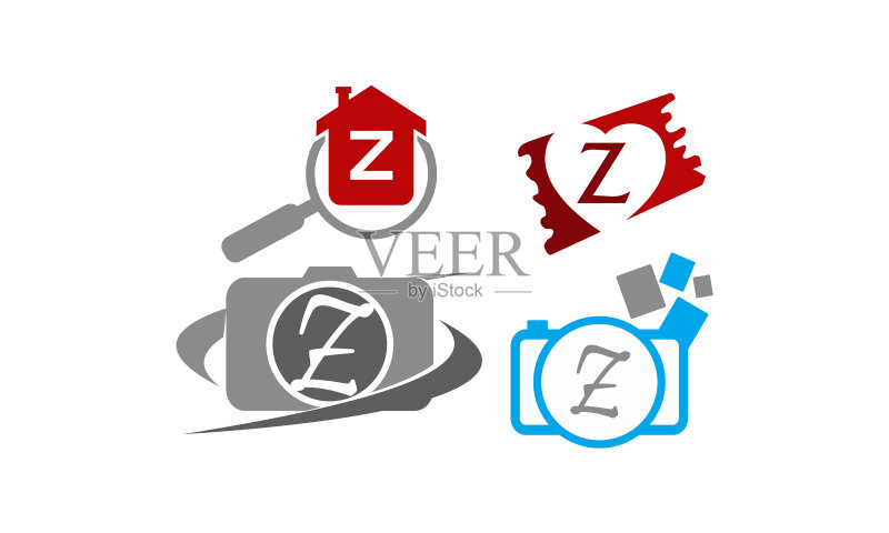 现代Z字母标志模板图标素材