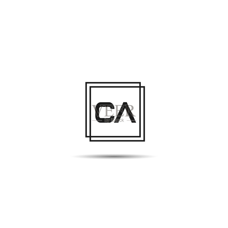 首字母CA标志模板设计图标素材