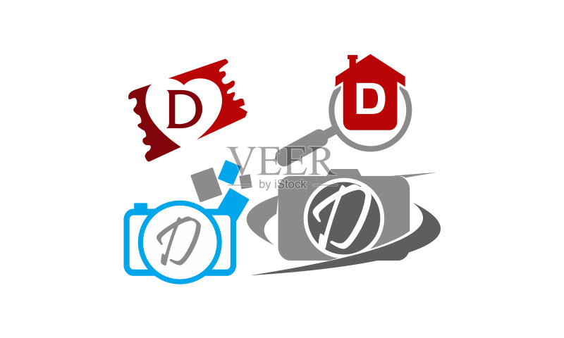 D现代模板集标志图标素材