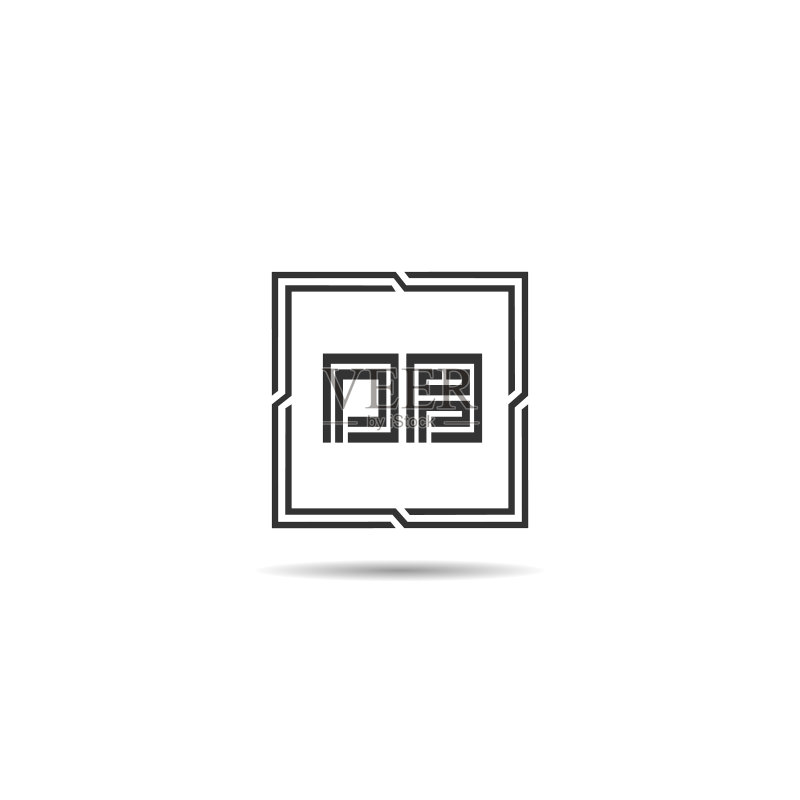 字母DB标志模板设计图标素材