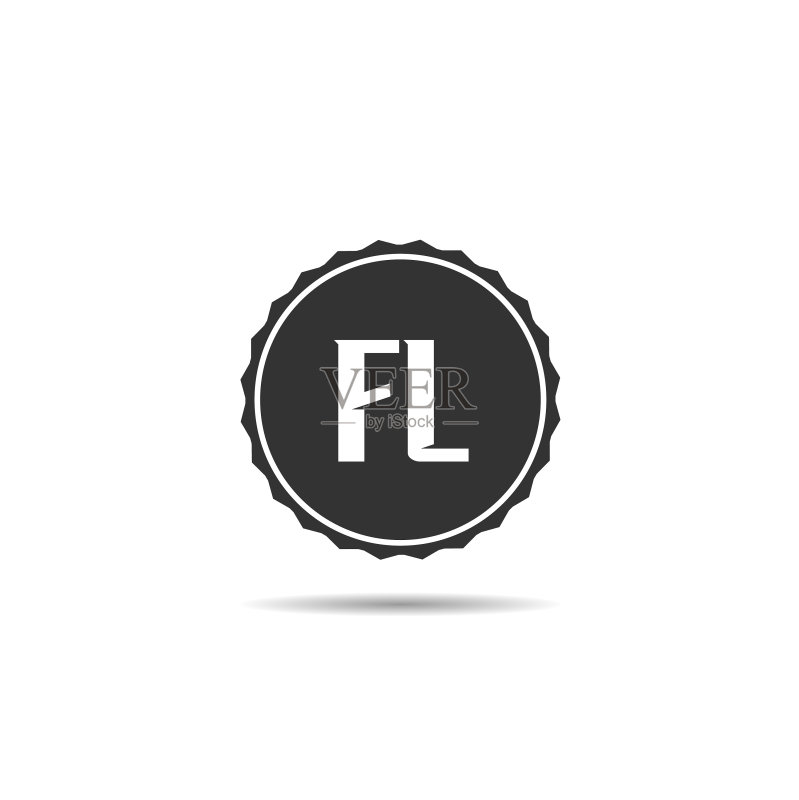 首字母fl标志模板设计图标素材