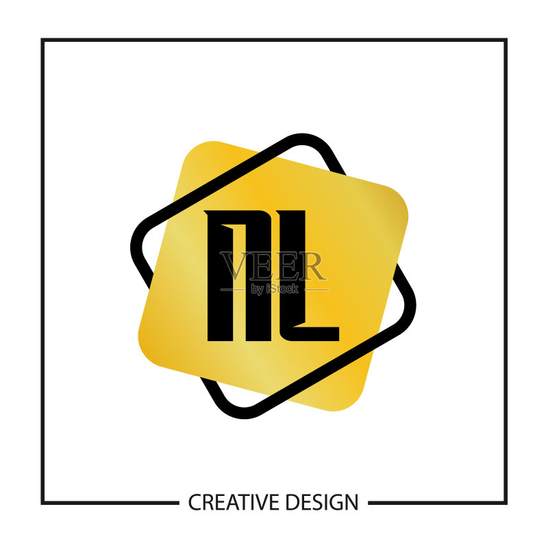 字母NL logo模板设计图标素材
