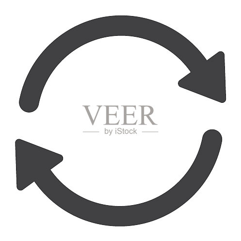 同步标志Web和移动刷新符号图标素材
