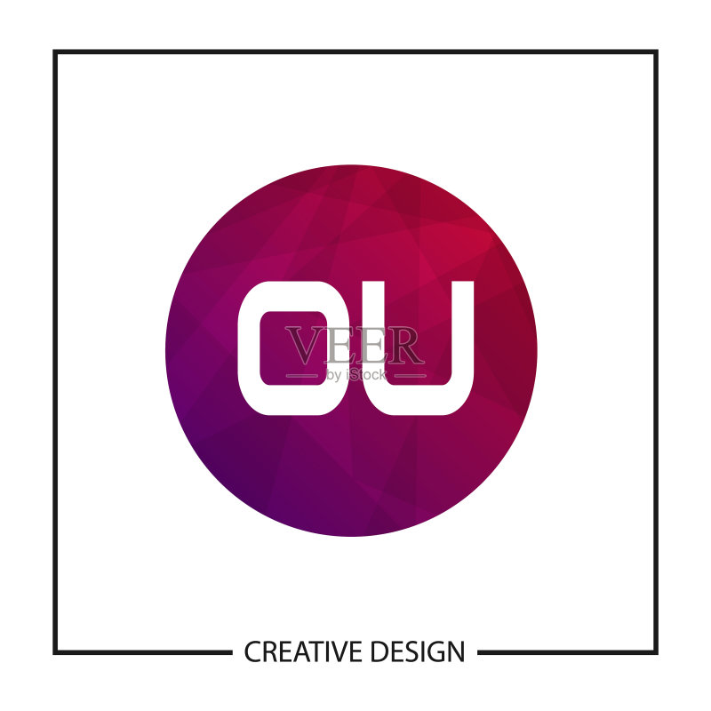 首字母OU logo模板设计图标素材
