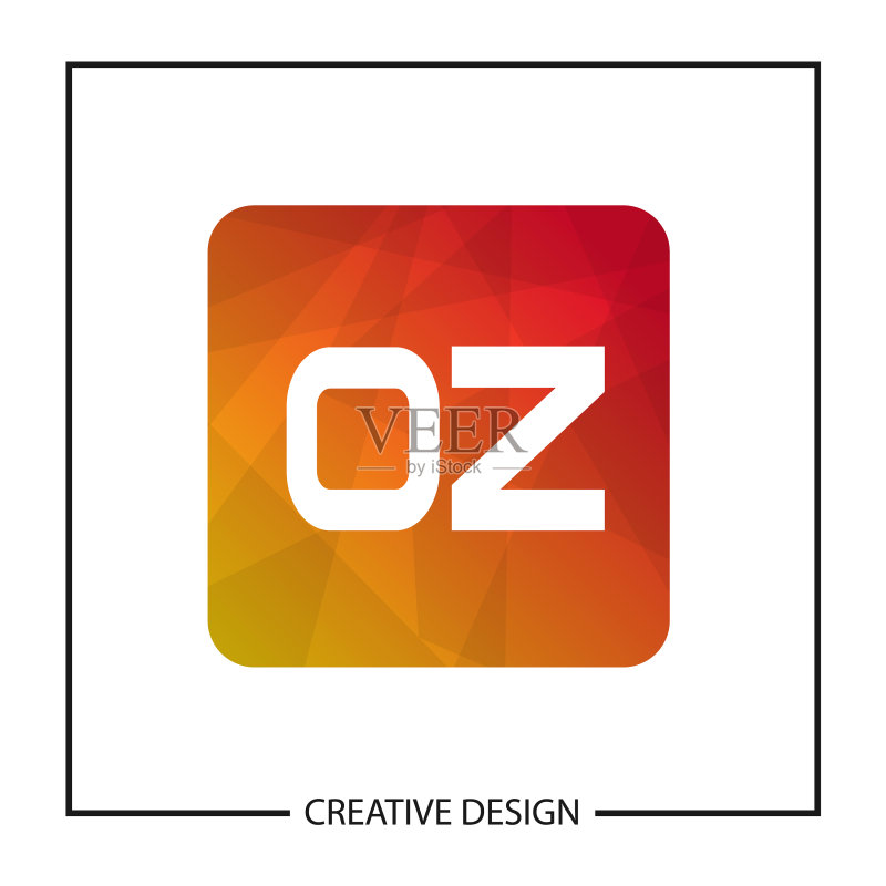 首字母OZ logo模板设计图标素材