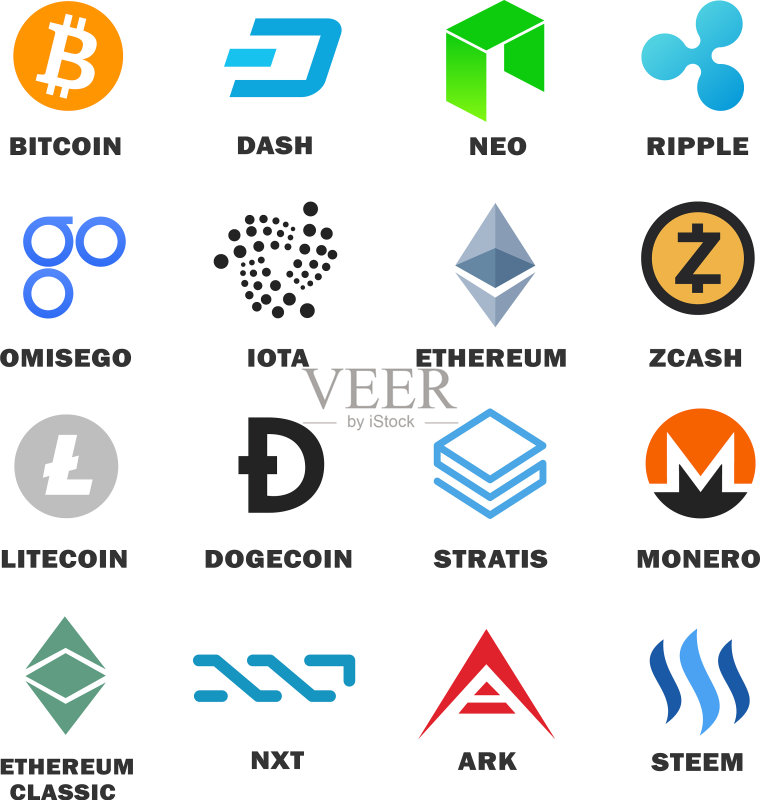 加密货币图标集图标素材