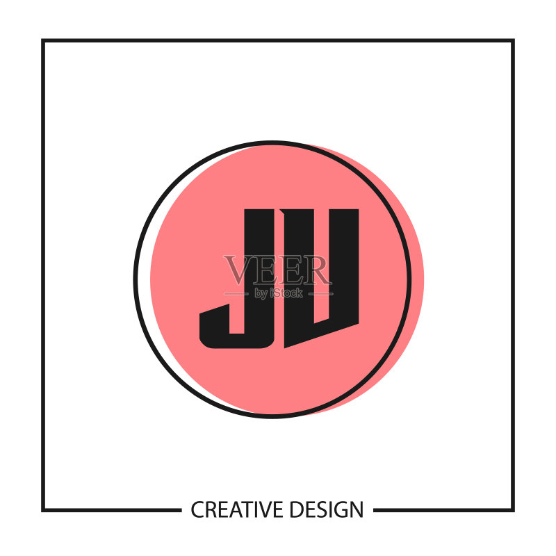 字母JV标志设计模板图标素材
