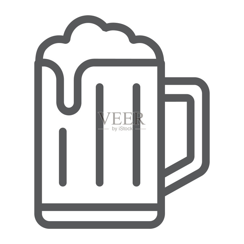 拉格啤酒线稿图标图标素材
