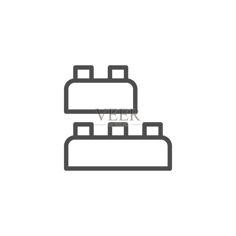 积木玩具线条图标图标素材