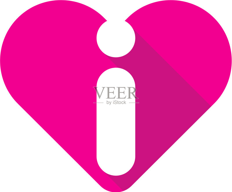 爱心信件I字母Logo图标设计图标素材