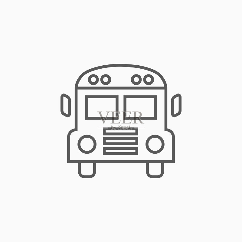 校车图标图标素材
