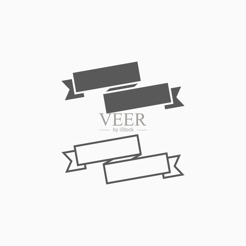 丝带横幅图标图标素材
