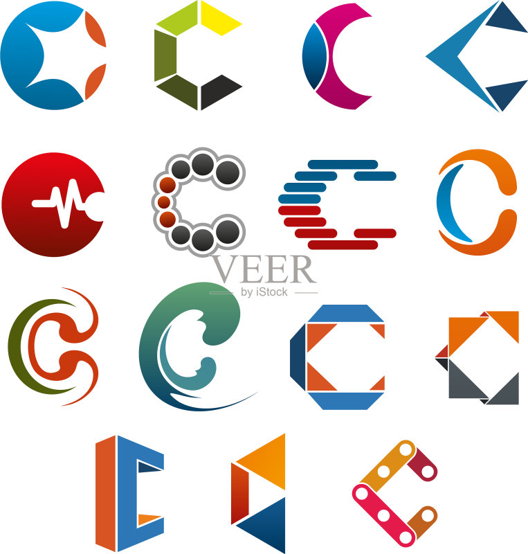 字母C图标,企业形象图标素材
