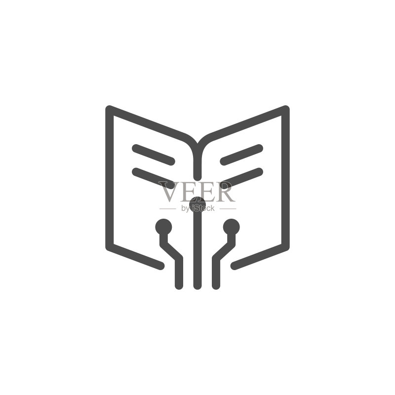 在线教育线性图标图标素材