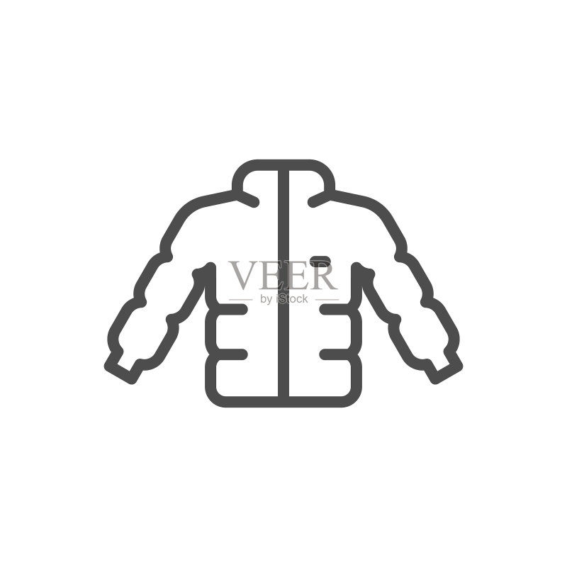 羽绒服线条图标图标素材