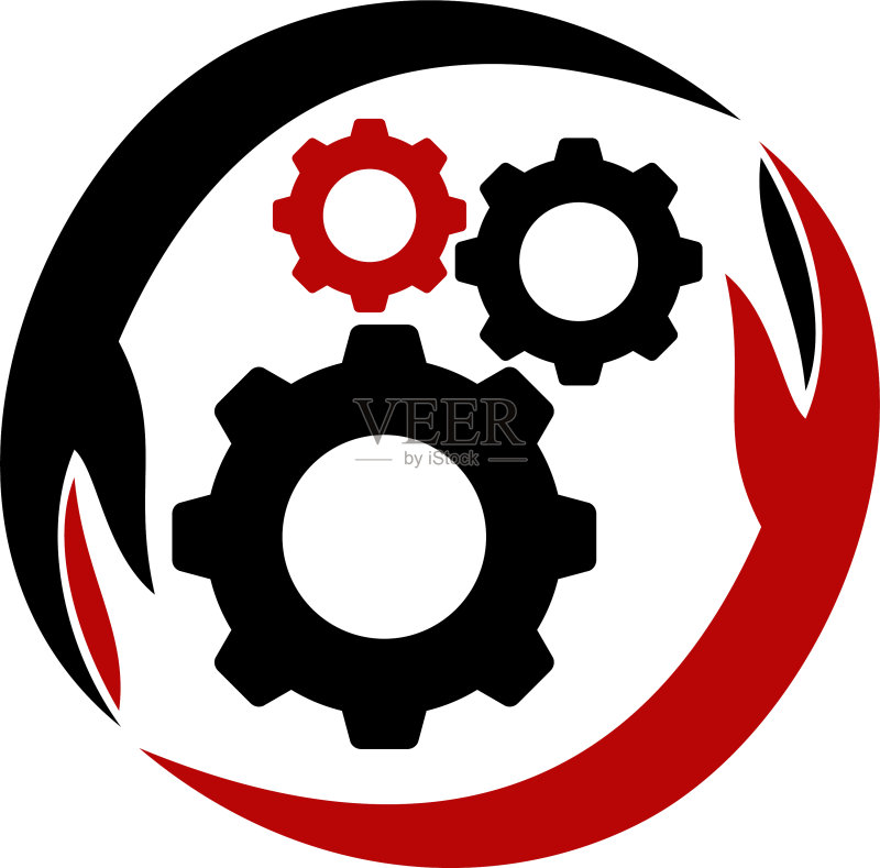 齿轮解决方案Logo设计模板图标素材
