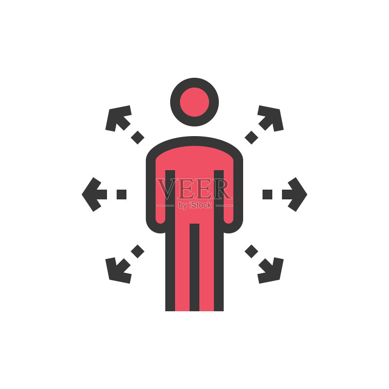 人物图标:联系和传播logo矢量插图图标素材