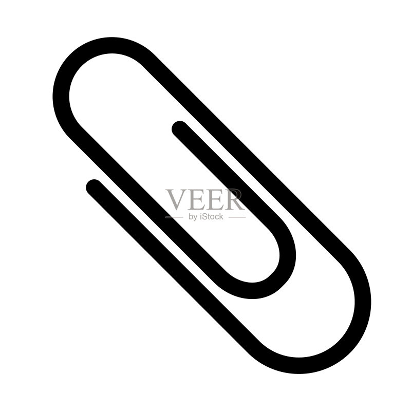 回形针图标:邮件附件、logo、文具图标素材