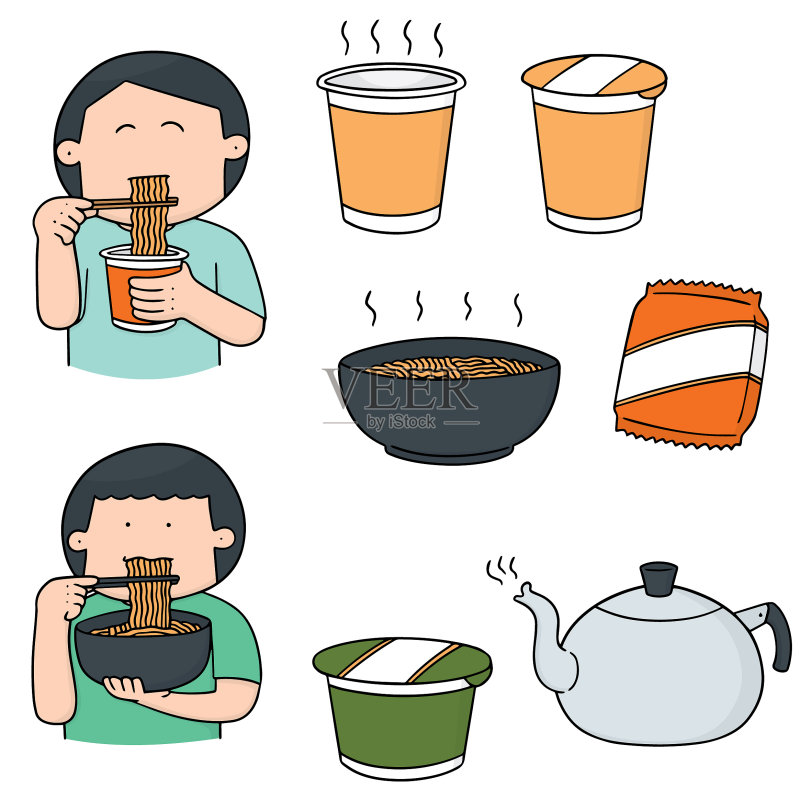 面条合集图标素材