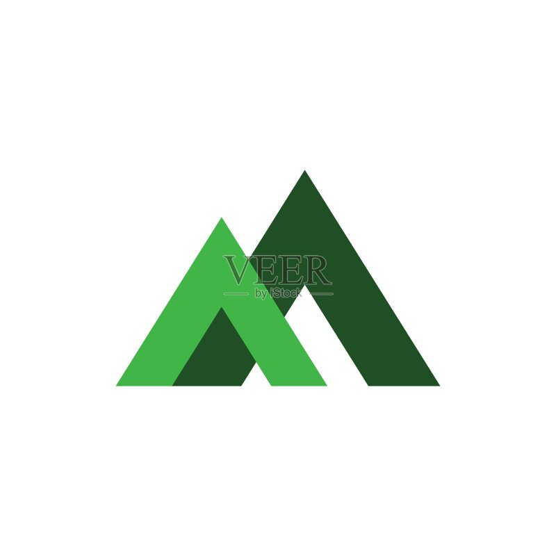 现代简约山峰logo图标素材