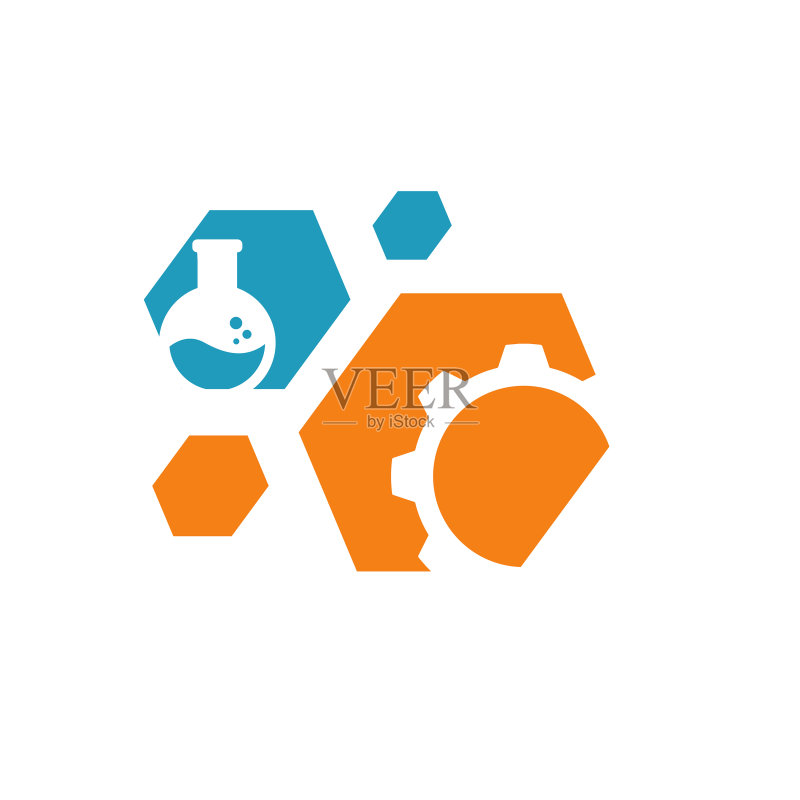 烧瓶标志实验室Logo模板设计图标素材