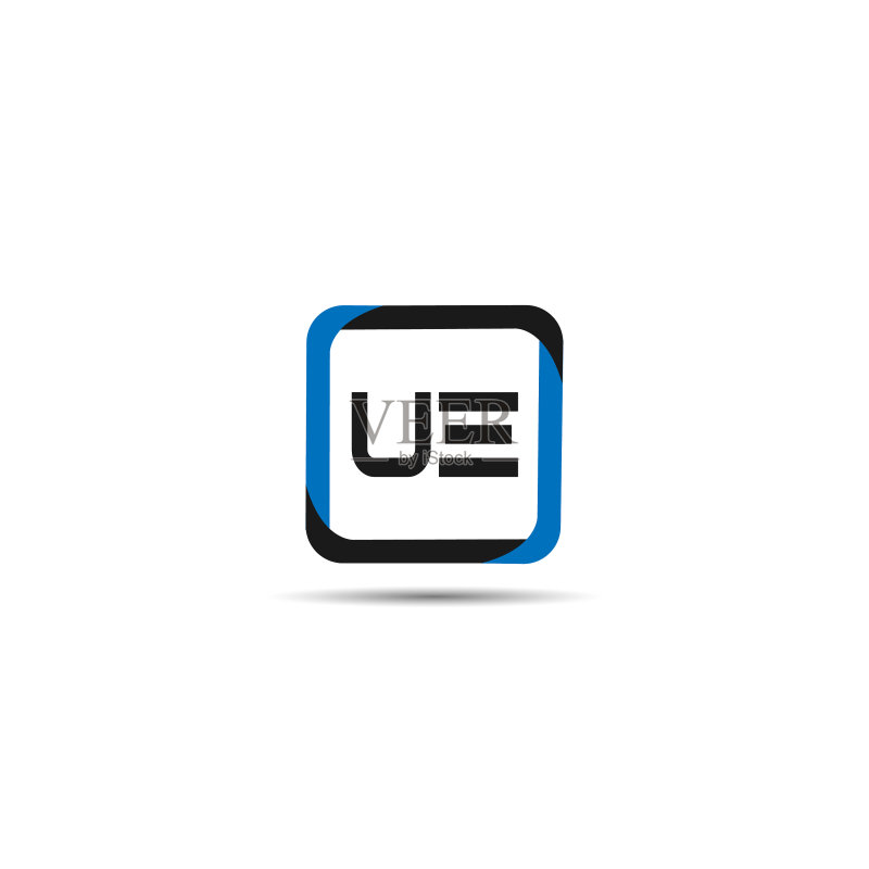 字母UE logo模板设计图标素材