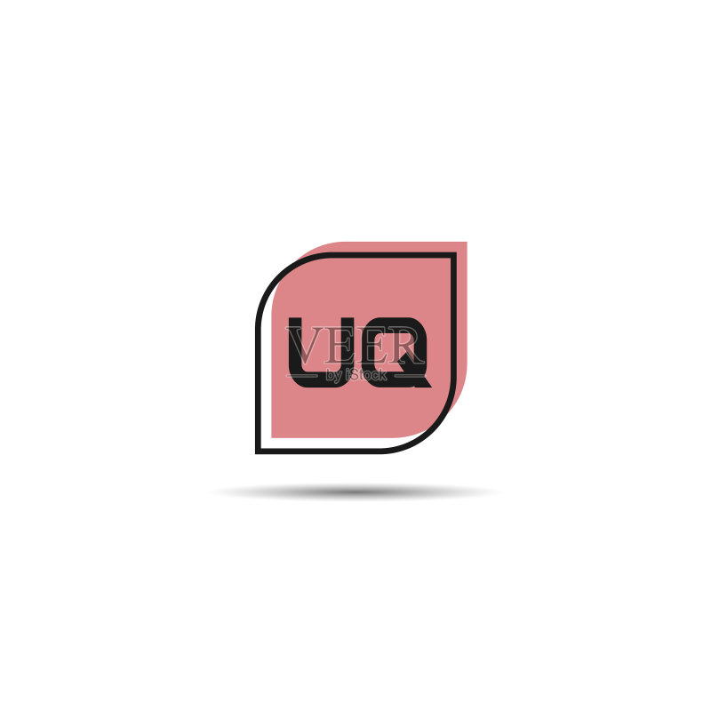 字母UQ LOGO模板设计图标素材