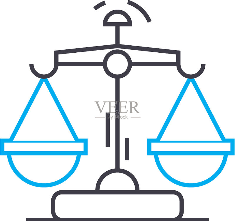 加权方法细线描边图标图标素材