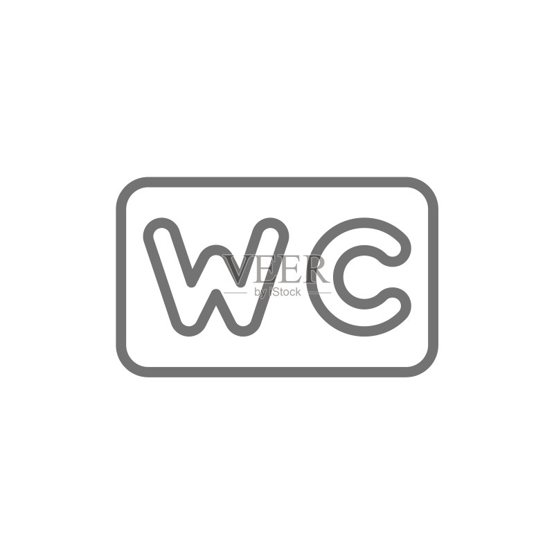 WC标志厕所线条图标图标素材