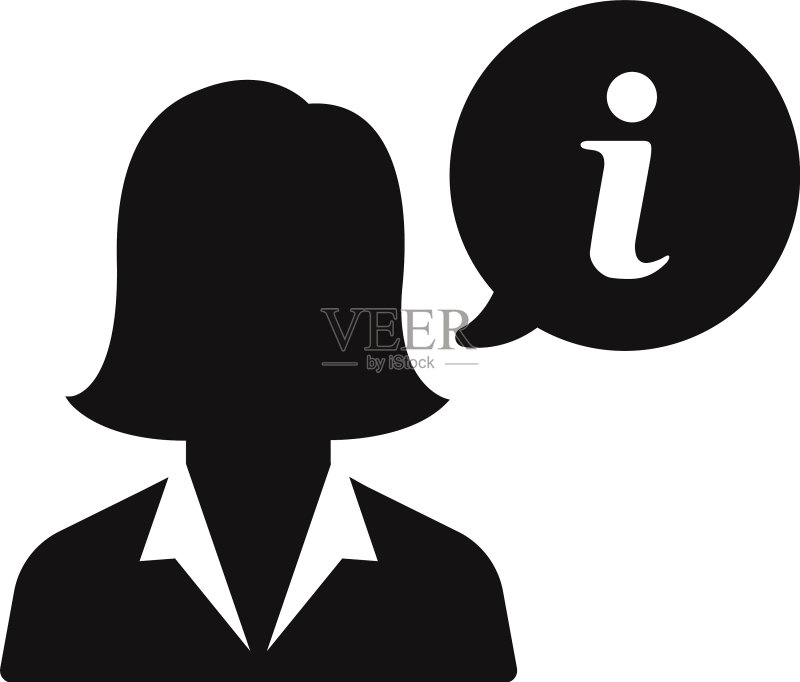 女商人和信息指示牌图标图标素材