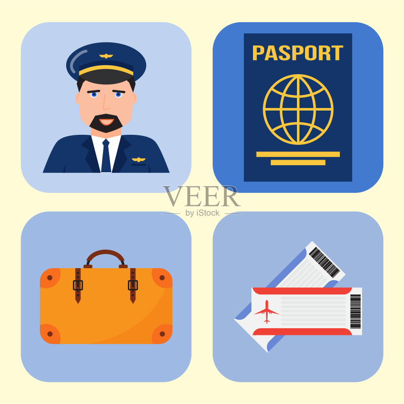 航空图标合集:航线图形符号图标素材