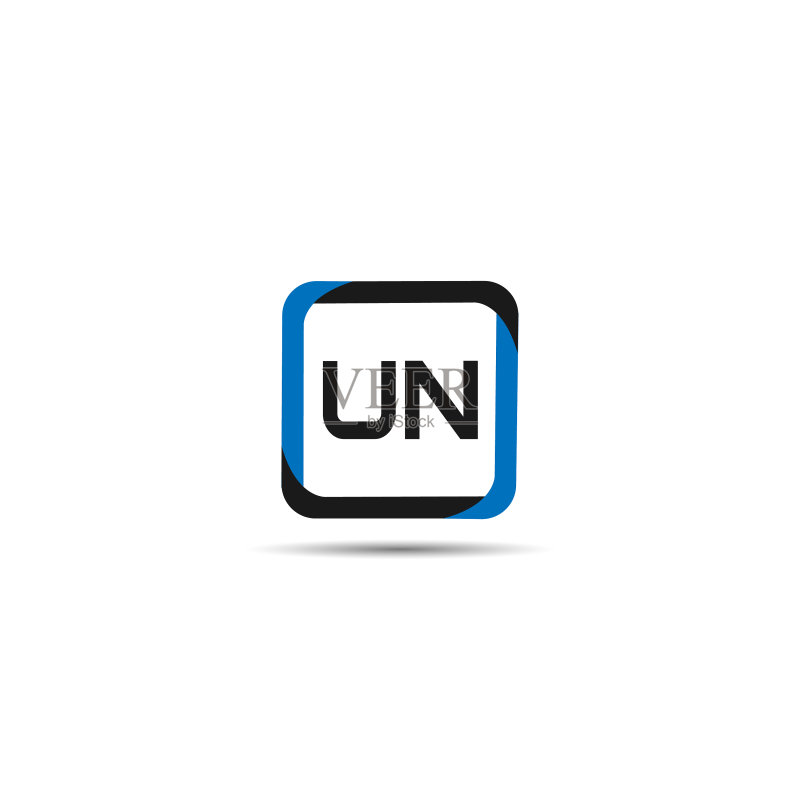 字母UN标志设计模板图标素材