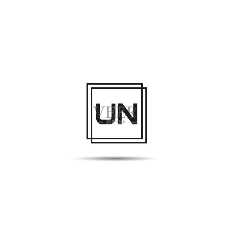字母UN标志设计模板图标素材