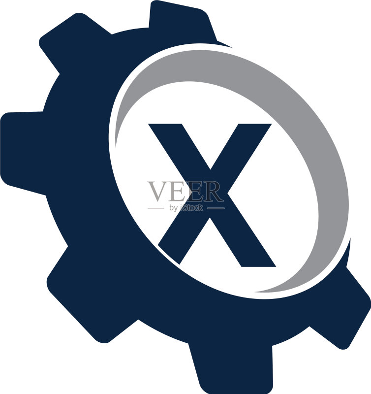 齿轮标志字母X图标素材