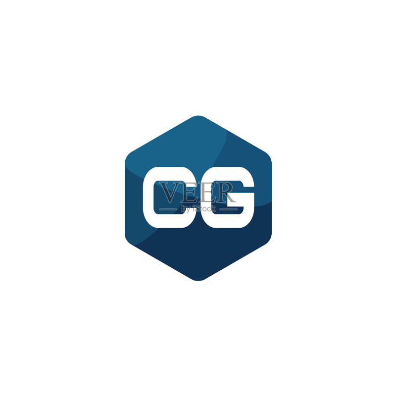 字母CG logo模板设计图标素材