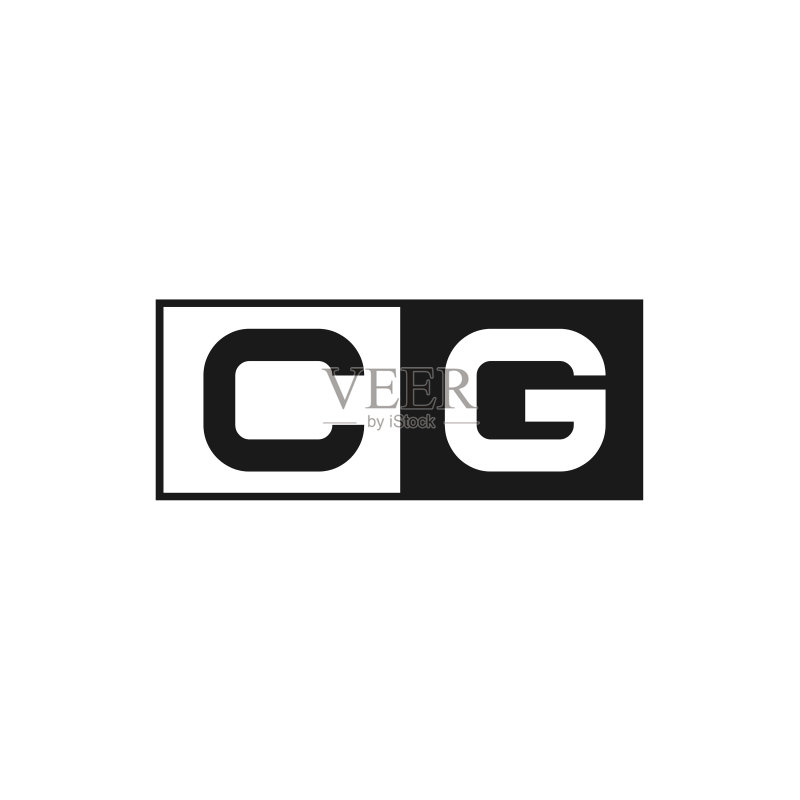 字母CG logo模板设计图标素材
