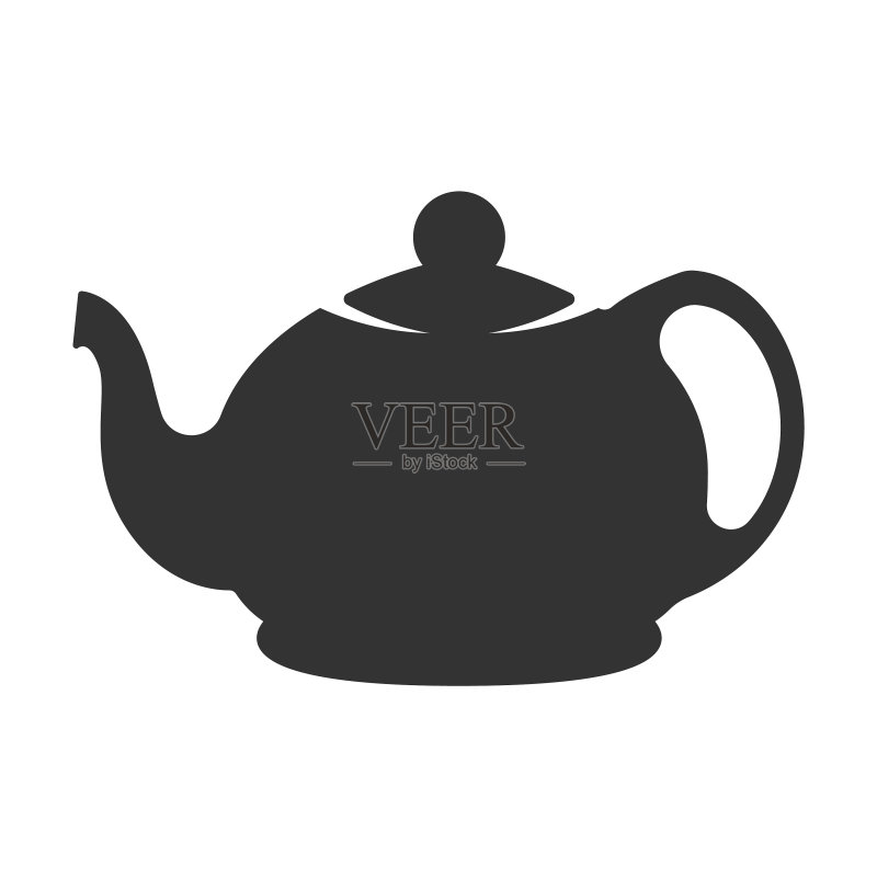 白色背景上的黑色水壶图标图标素材