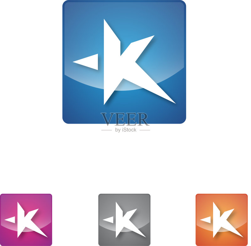APP字母K图标素材