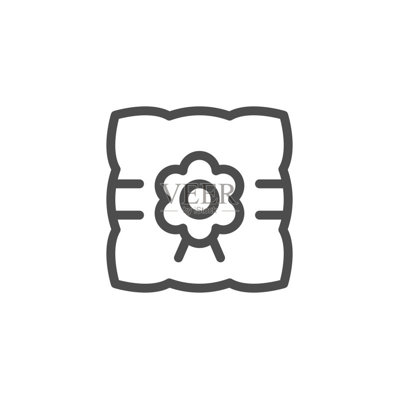 结婚戒指枕头线性图标图标素材