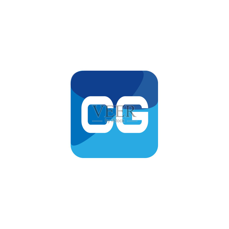 字母CG logo模板设计图标素材