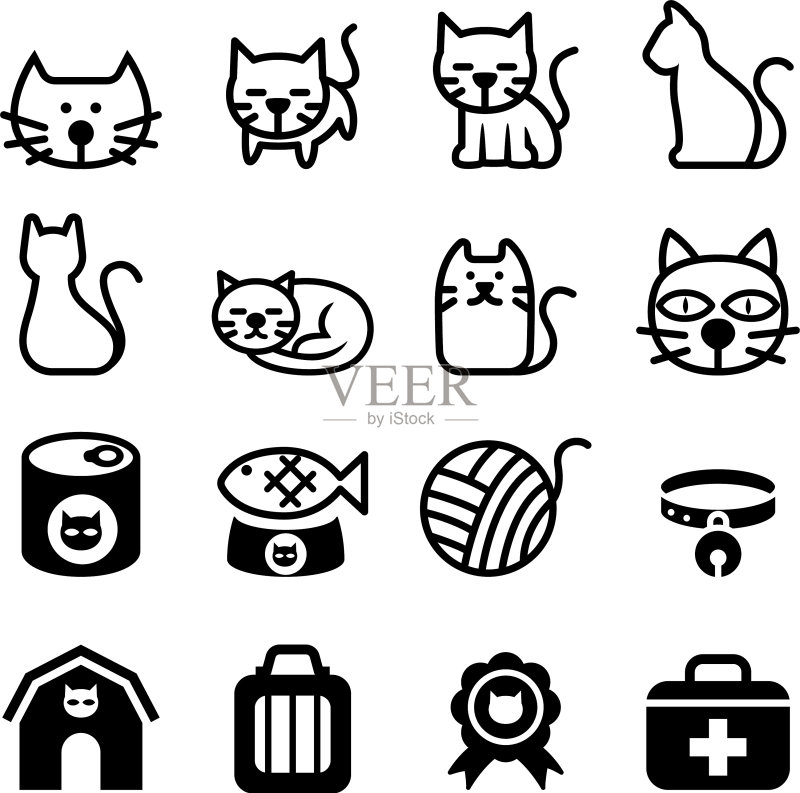猫的图标图标素材