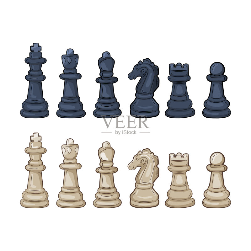 国际象棋棋子图标素材