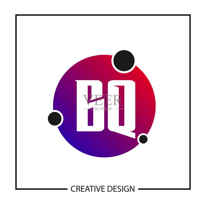 字母BQ logo设计模板图标素材