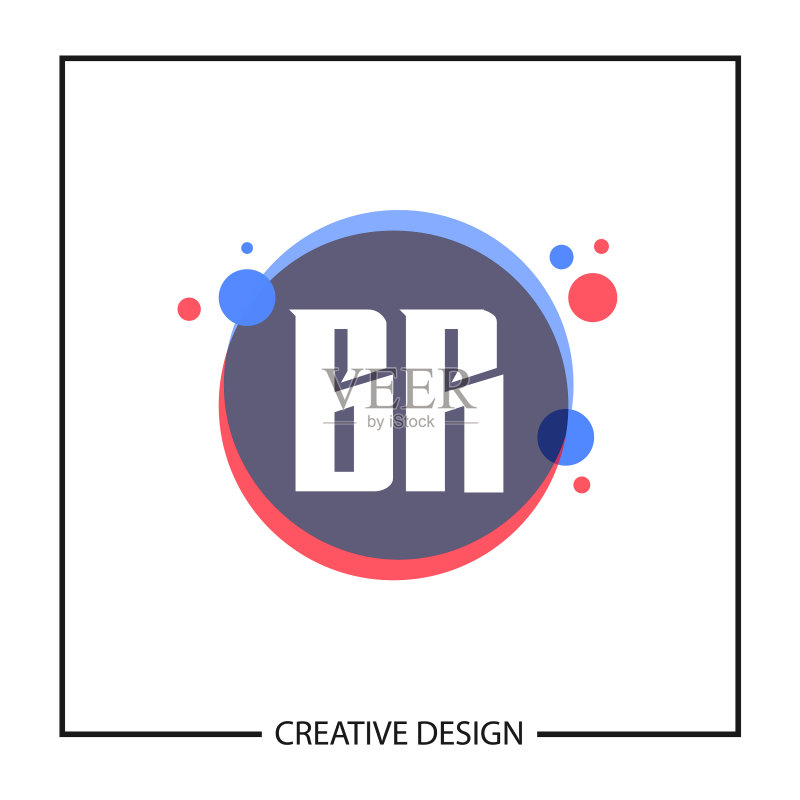 BR字母logo模板设计图标素材