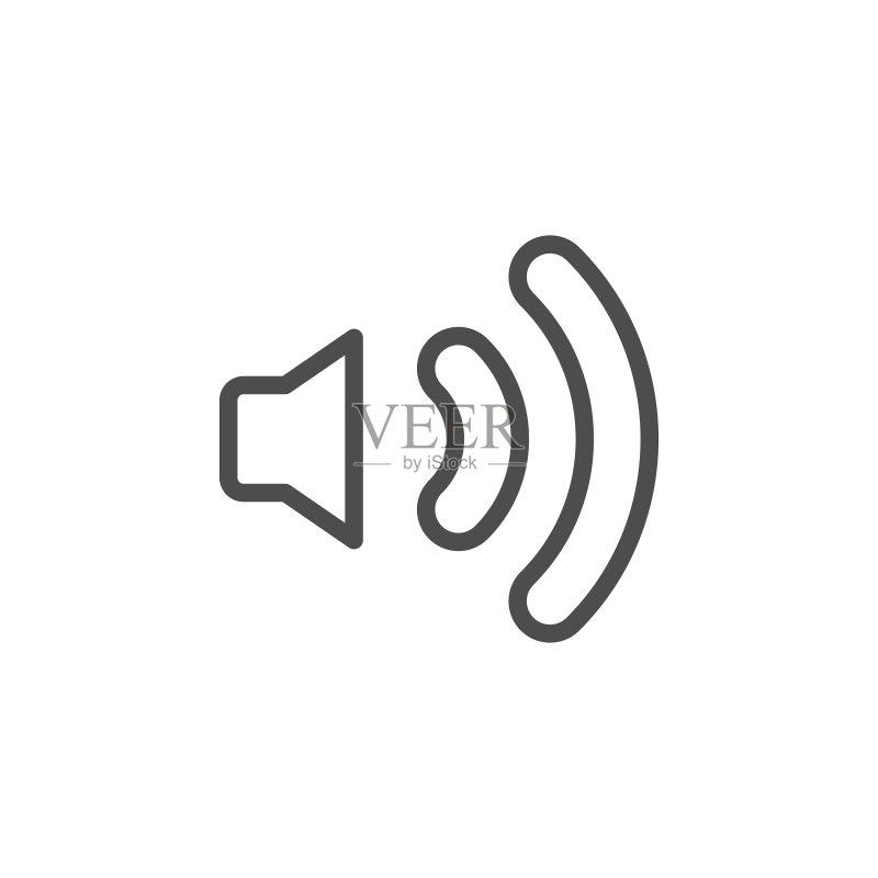 扬声器线性图标图标素材