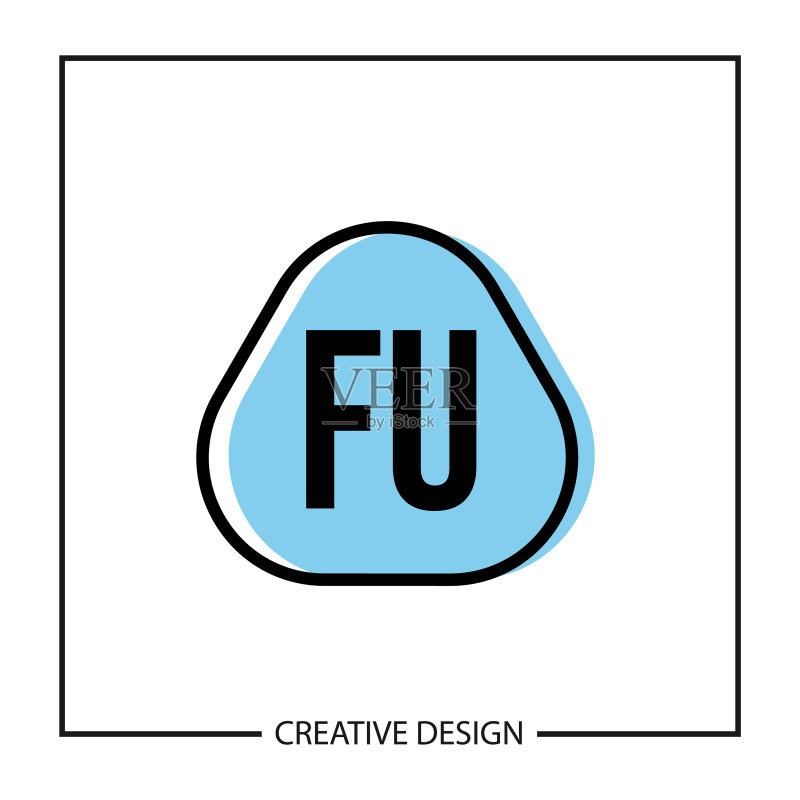 首字母FU Logo模板设计图标素材