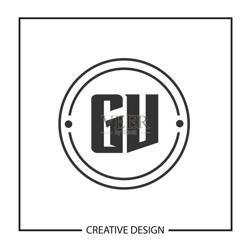 首字母GV logo设计模板图标素材
